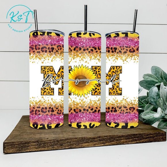 Sunflower Blessed Mom Tumbler - Gift for Mom - Personalized Gift - Picture 1 of 1
